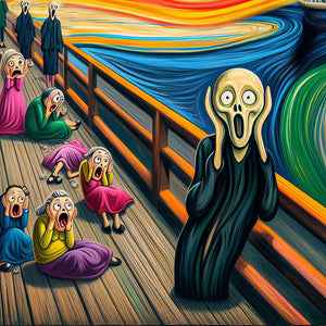 Edvard Munch's "The Scream" Parody T-Shirt