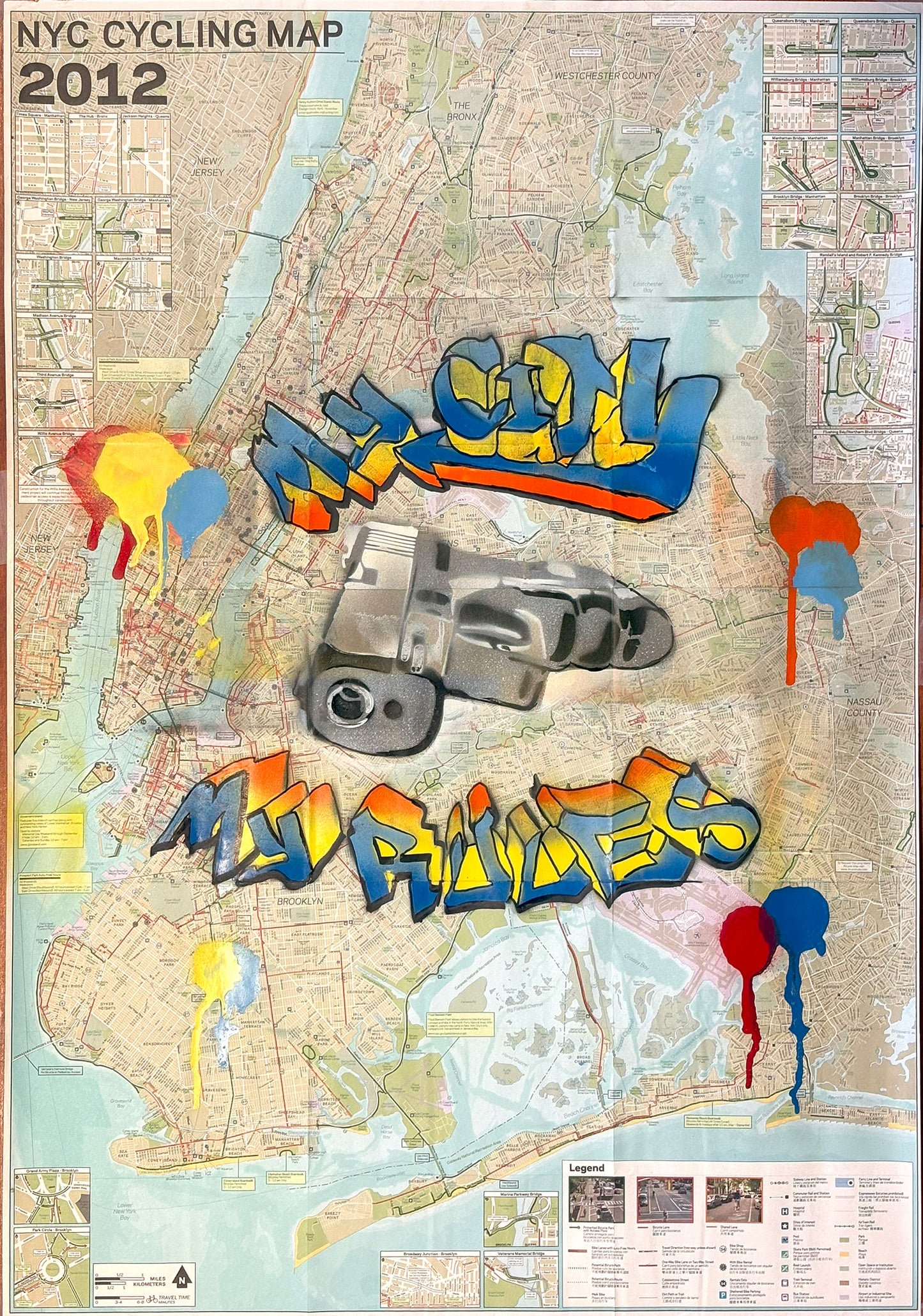 Original Street Art Poster "My City - My Rules"