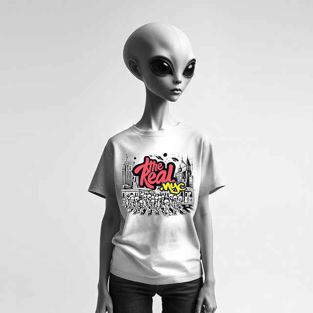 "Aliens on the street" NYC Street Art T-Shirt