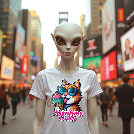 "Mewffins daily" - Catlover's T-Shirt