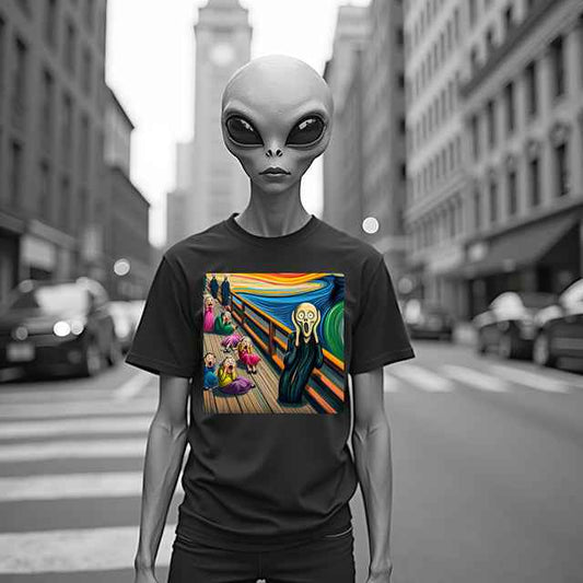 Edvard Munch's "The Scream" Parody T-Shirt