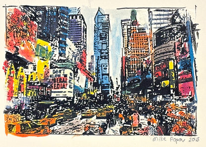 Original Painting "Times Square, rainy day"
