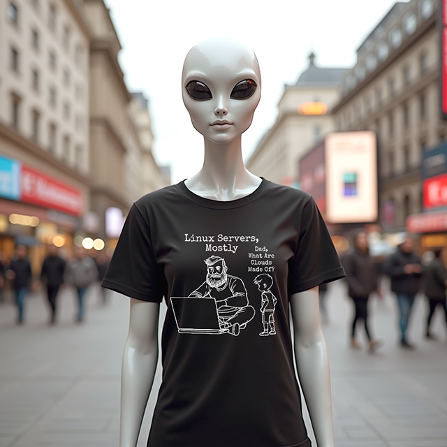Black T-Shirt for programmers and sysadmins "What Are Clouds Made Of" 