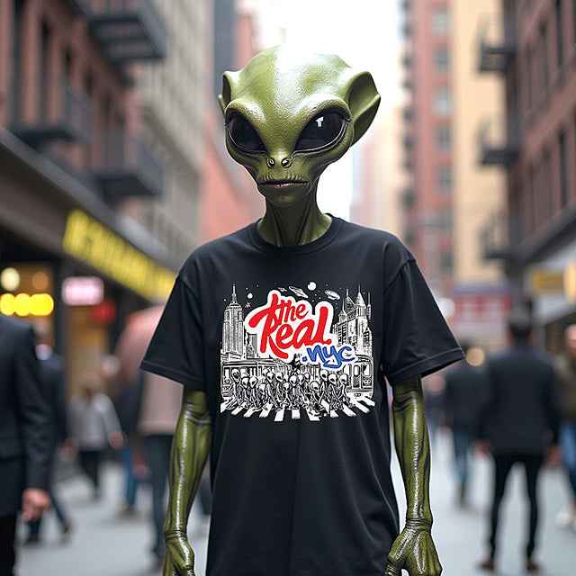 "Aliens on the street" NYC Street Art T-Shirt