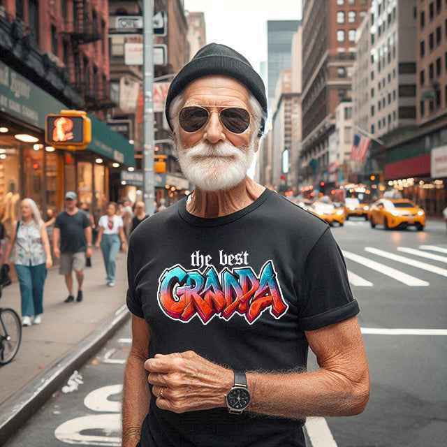 The Best Grandpa Graffiti T-shirt, gift for Grandfather