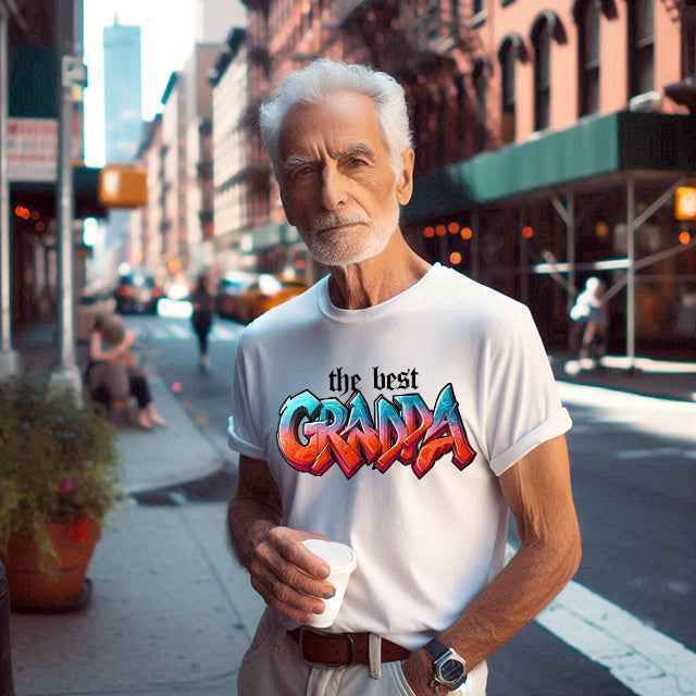The Best Grandpa Graffiti T-shirt, gift for Grandfather