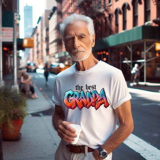The Best Grandpa Graffiti T-shirt, gift for Grandfather